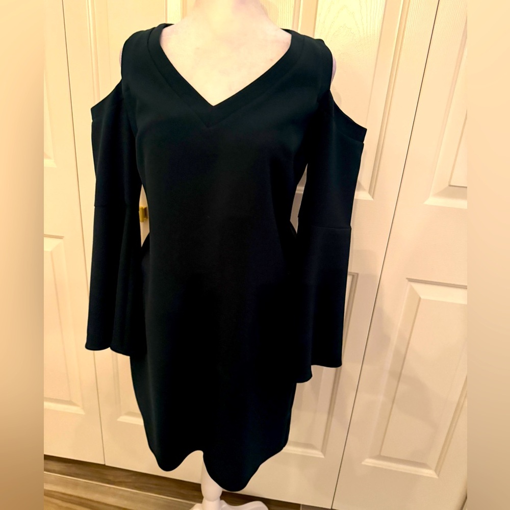 Trina Turk Double Luxe Cold Shoulder Dress